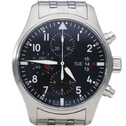 Montre IWC Pilot - Montre Chronograph en acier 58 Facettes MT46867