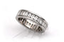 Bague 52 Alliance américaine - Bague en or blanc et diamants baguette 58 Facettes 23831