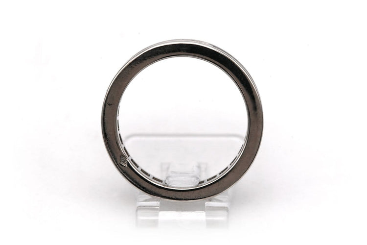 Bague 52 Alliance américaine - Bague en or blanc et diamants baguette 58 Facettes 23831
