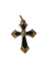Pendentif Croix régionale XIXe - Pendentif en or jaune, émail bleu et perle 58 Facettes Pendentif