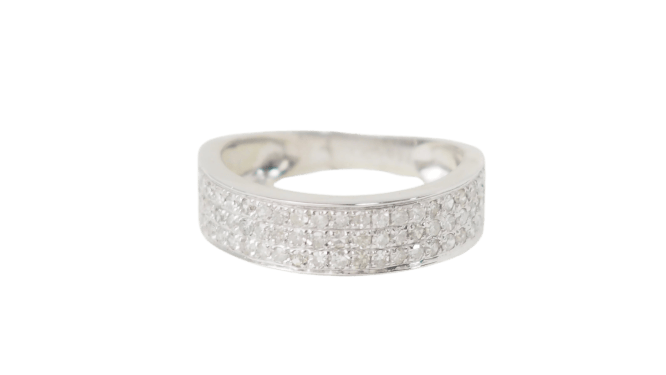 Bague 50 Bague ruban en or blanc et diamants 58 Facettes 21045