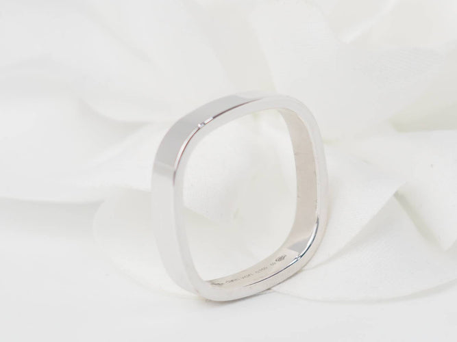 Bague 57 Dinh Van - Bague carrée en or blanc 58 Facettes 32037