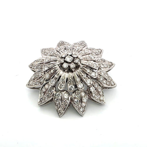 Broche Broche en or blanc 18 ct et diamants 58 Facettes 1156 D OC