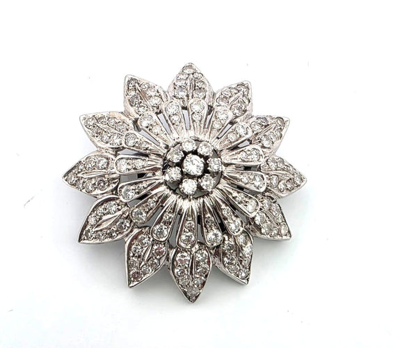 Broche Broche en or blanc 18 ct et diamants 58 Facettes 1156 D OC