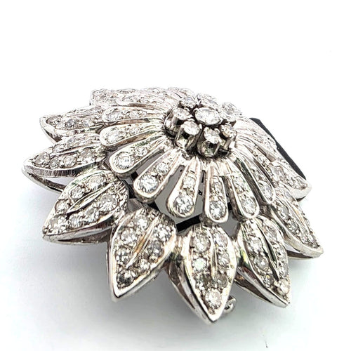 Broche Broche en or blanc 18 ct et diamants 58 Facettes 1156 D OC