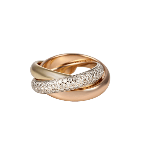 Bague Cartier Trinity - Bague en trois ors 18k et diamants 58 Facettes 232