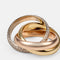 Bague 47 Cartier Trinity - Bague en trois ors 18k et diamants 58 Facettes 232