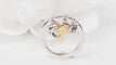 Bague 54 Bague breloques en or jaune et blanc 18k avec diamants 0,15 ct 58 Facettes 21505