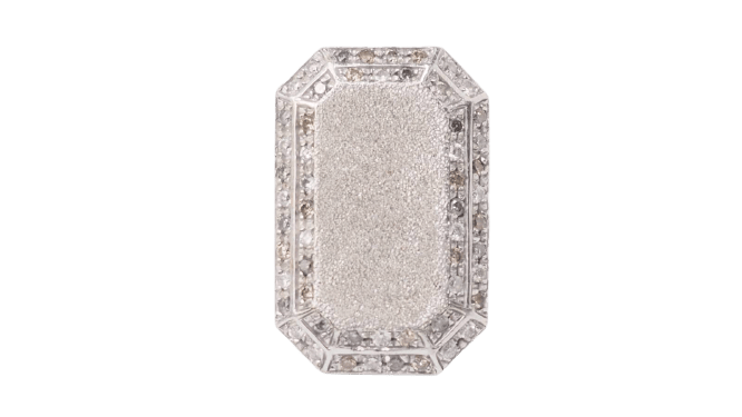 Bague Carolina Bucci - Bague Emerald Cut en or blanc et diamants 58 Facettes 32862