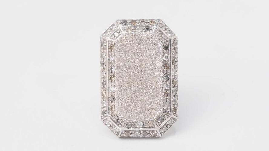 Bague Carolina Bucci - Bague Emerald Cut en or blanc et diamants 58 Facettes 32862