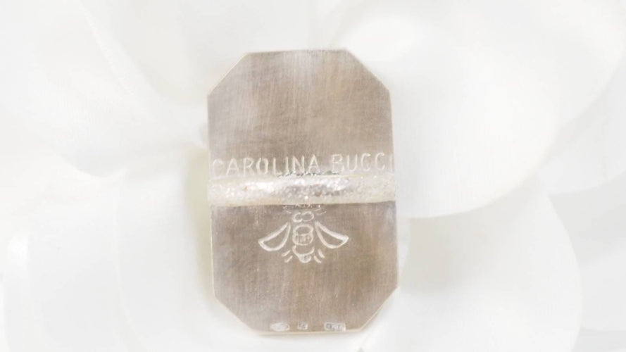Bague Carolina Bucci - Bague Emerald Cut en or blanc et diamants 58 Facettes 32862