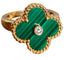 Bague Van Cleef & Arpels Vintage Alhambra - Bague en or jaune et malachite 58 Facettes jnci49