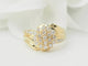 Bague 52 Bague pavée de diamants en or jaune 58 Facettes 33391