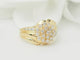 Bague 52 Bague pavée de diamants en or jaune 58 Facettes 33391