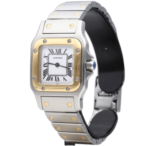 Montre Cartier Santos de Cartier Galbée PM - Montre en or jaune et acier 58 Facettes MT46891