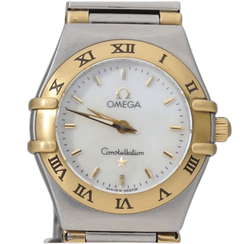 Omega Constellation – Mini-Uhr 22 mm Quarz aus Gelbgold und Stahl 