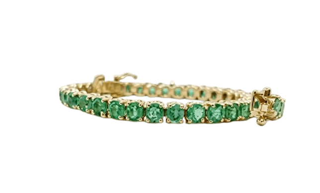 Bracelet Bracelet tennis en or 18 ct avec émeraudes 58 Facettes BR/002
