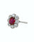 Bague Bague en or blanc 18 ct avec rubis naturel et diamants 58 Facettes RUB150