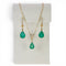 Boucles d'oreilles Parure - Pendentif, boucles d'oreilles et chaîne en or jaune, émeraudes et diamant 58 Facettes E017