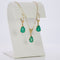 Boucles d'oreilles Parure - Pendentif, boucles d'oreilles et chaîne en or jaune, émeraudes et diamant 58 Facettes E017