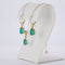 Boucles d'oreilles Parure - Pendentif, boucles d'oreilles et chaîne en or jaune, émeraudes et diamant 58 Facettes E017