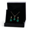 Boucles d'oreilles Parure - Pendentif, boucles d'oreilles et chaîne en or jaune, émeraudes et diamant 58 Facettes E017