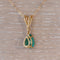 Pendentif Pendentif en or jaune 14 ct avec émeraude et diamant 58 Facettes P002