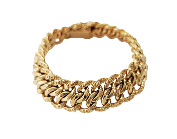 Bracelet Bracelet maille américaine en or rose 18K 58 Facettes Brac.US-2356
