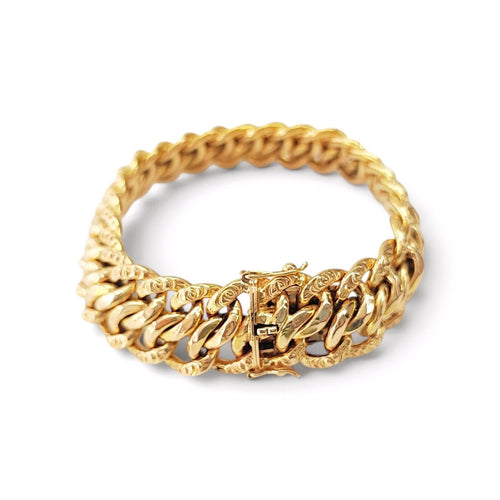 Bracelet Bracelet maille américaine en or rose 18K 58 Facettes Brac.US-2356