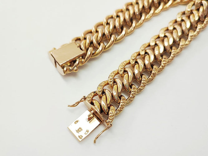 Bracelet Bracelet maille américaine en or rose 18K 58 Facettes Brac.US-2356