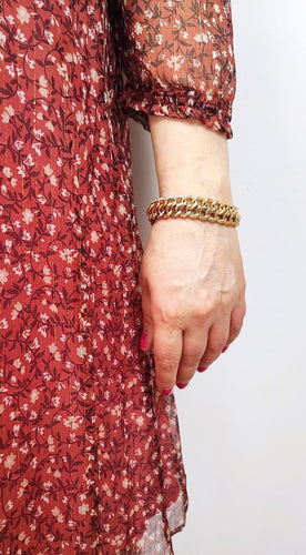 Bracelet Bracelet maille américaine en or rose 18K 58 Facettes Brac.US-2356