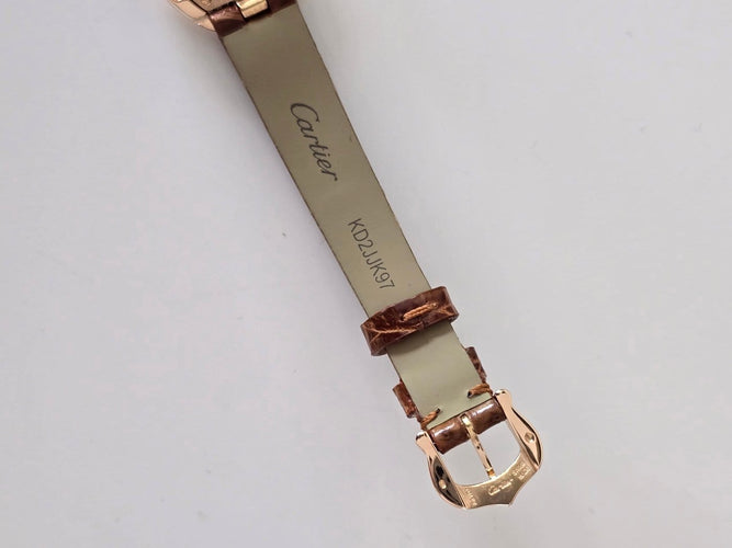 Montre Cartier Baignoire - Montre en or rose 58 Facettes 1