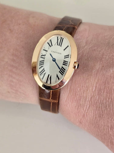Montre Cartier Baignoire - Montre en or rose 58 Facettes 1