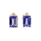 Boucles d'oreilles Royal Twilight - Boucles d'oreilles en or jaune, tanzanites et diamants 58 Facettes E021