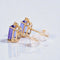 Boucles d'oreilles Royal Twilight - Boucles d'oreilles en or jaune, tanzanites et diamants 58 Facettes E021