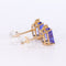 Boucles d'oreilles Royal Twilight - Boucles d'oreilles en or jaune, tanzanites et diamants 58 Facettes E021
