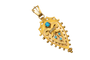 Pendentif Pendentif ancien en or jaune, turquoises et perles 58 Facettes 12203