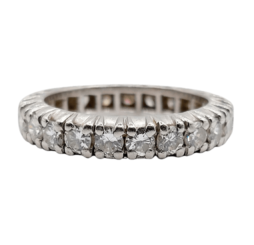 Bague 51 Alliance américaine Art déco - Bague en platine et diamants 58 Facettes A07302