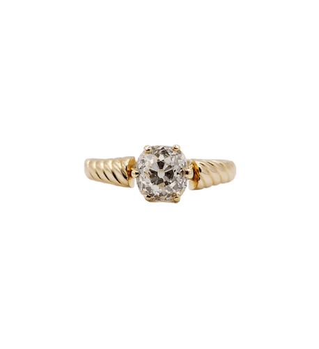 Bague 52 Bague solitaire antique en or rose et diamant 58 Facettes A07307