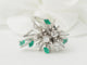 Bague 58 Bague en or blanc, émeraudes et diamants 58 Facettes 33303