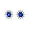 Boucles d'oreilles Snowflake - Boucles d'oreilles en or blanc 18K, diamants et saphirs 58 Facettes GER1021WG