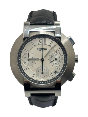 Montre Hermès Nomade - Montre chronographe en acier 58 Facettes 1923