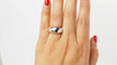 Bague 51 Bague jonc en or blanc 58 Facettes 32555