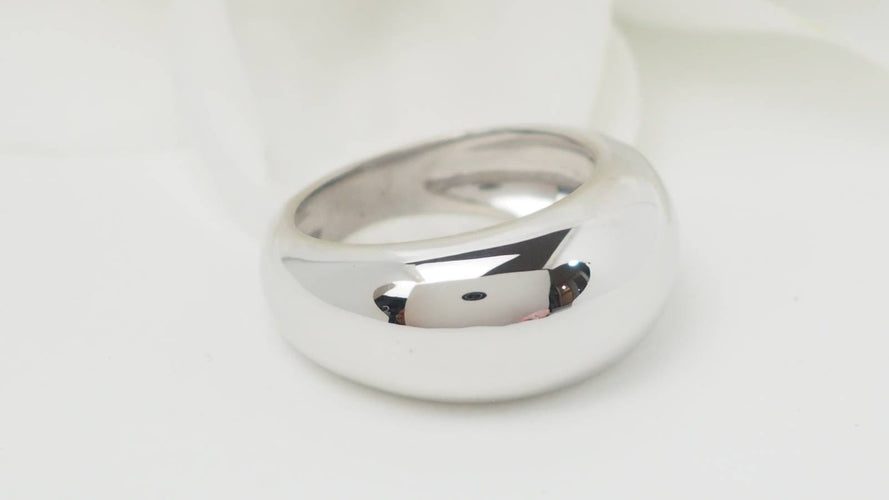 Bague 51 Bague jonc en or blanc 58 Facettes 32555