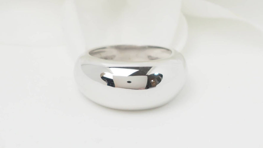 Bague 51 Bague jonc en or blanc 58 Facettes 32555