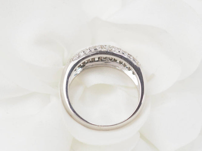 Bague 59 Bague jonc en or blanc et diamants 58 Facettes 33104
