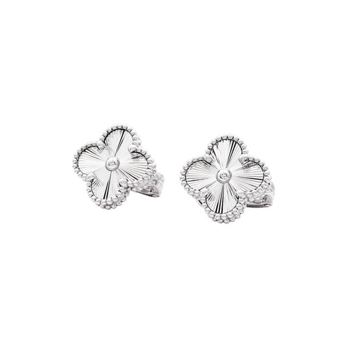 Van Cleef & Arpels earrings Vintage Alhambra - White gold earrings 58 Facettes 35689
