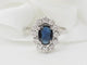 Bague Bague marguerite en or blanc, saphir et diamants 58 Facettes 33209