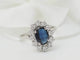 Bague Bague marguerite en or blanc, saphir et diamants 58 Facettes 33209