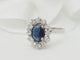 Bague Bague marguerite en or blanc, saphir et diamants 58 Facettes 33209